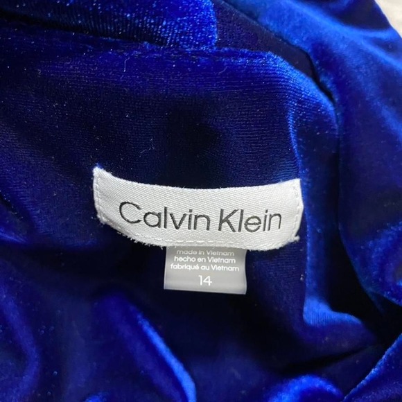 Calvin Klein blue below the knee long sleeves women size 14. SKU958 - Picture 6 of 8